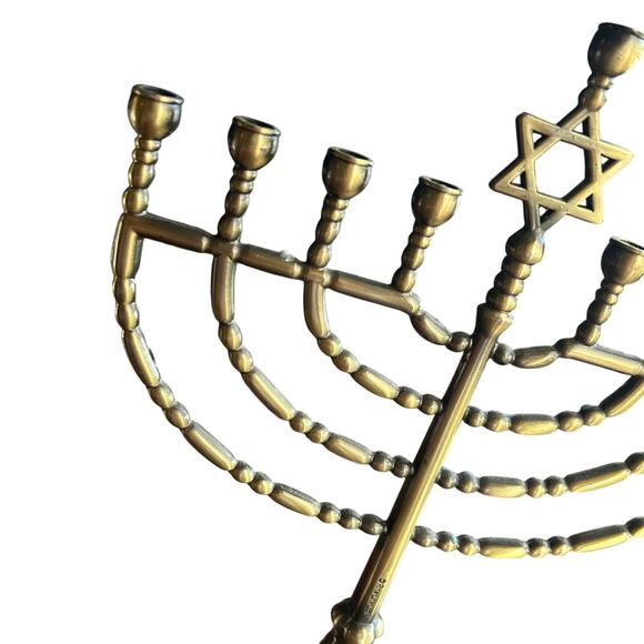Vintage Rite Lite Ltd Jewish Menorah Hannukah Candle Holder gold - Picture 5 of 10